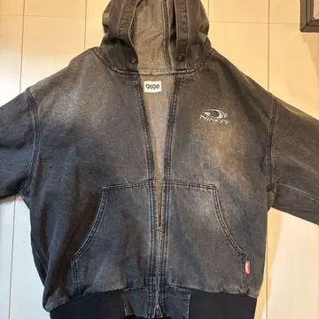 9090 지퍼 후드티 브라운