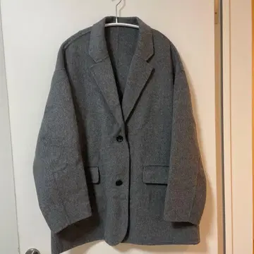 스픽앤스팬 24AW 자켓 코트 36 그레이 울 믹스 리버