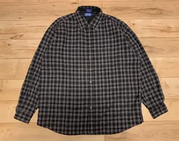 PENDLETON 울 옴브레 체크 셔츠 XXL LONG 레어