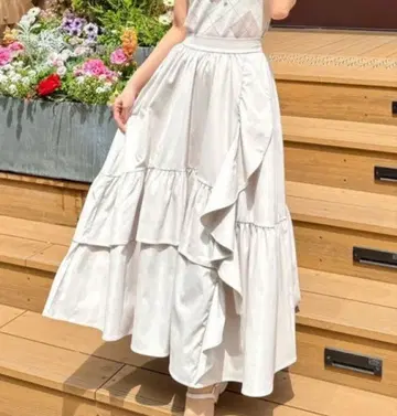 안미르 스커트 사이드 프릴 스커트 에블린