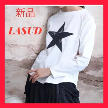 새상품 LASUD 스타 로고 T셔츠 긴팔