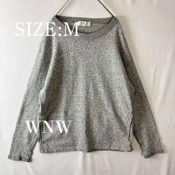 WNW V넥 니트 눈에 띄는 흠집/얼룩 없음 M 그레이 루즈핏