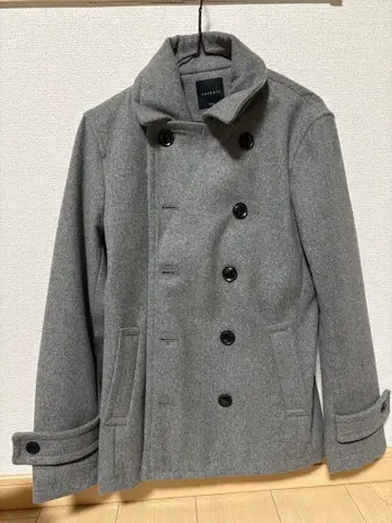 남성용 피 코트 그레이