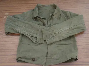 올리브 그린 코튼 밀리터리 자켓 군복