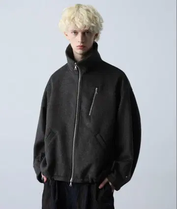 HARE 울 ZIP 블루종 그레이 M