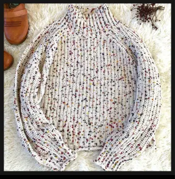 새상품급 빔즈 하트 BEAMS HEART 컬러 네프 니트 하이넥 스웨터