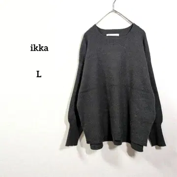 ikka 부드러운 니트탑 차분한 그레이 L 루즈핏