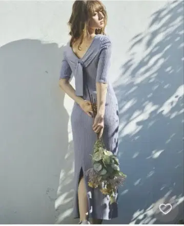 Noela 노엘라 2마일 백산 니트 원피스 라벤더