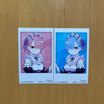 혜택 라무 렘 게이머즈 도서 축제 인스턴트 사진 브로마이드 리제로