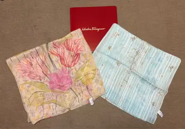 Salvatore Ferragamo 실크 스톨 스카프 2장 세트