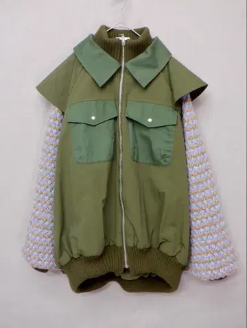 스칼라 143733: 스칼라짱 x 버섯 자수 요크 프릴 절개 블루종