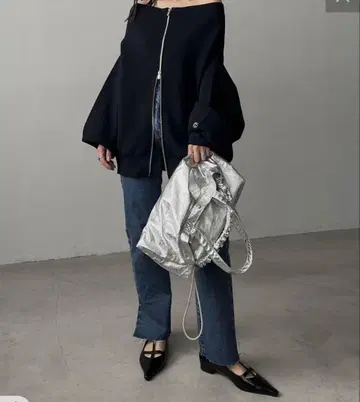 카프리슈레마쥬 W 지퍼 보트넥 니트