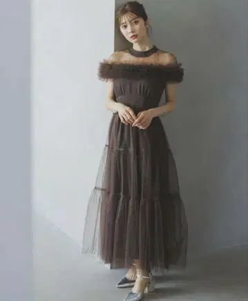 Noela 케이프 튤 프릴 드레스 노엘라 원피스