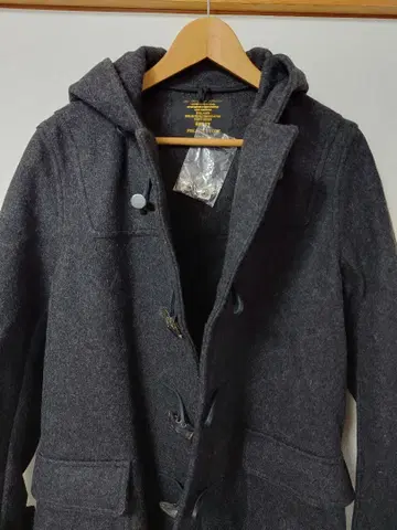 FIDELITY 차콜 그레이 더플 코트 울 L 사이즈