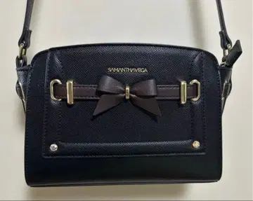 SAMANTHAVEGA 리본 모티브 숄더백 블랙