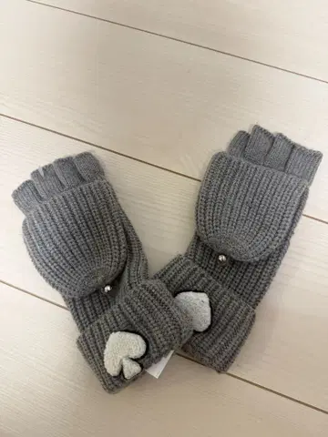 케이트 스페이드 니트 장갑 미튼 핑거리스 하트 미사용