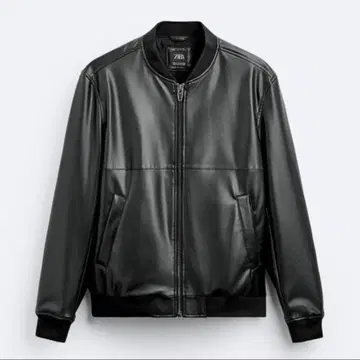 ZARA 인조 가죽 봄버 자켓