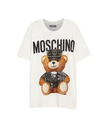 MOSCHINO 곰 화이트 T셔츠 귀여운