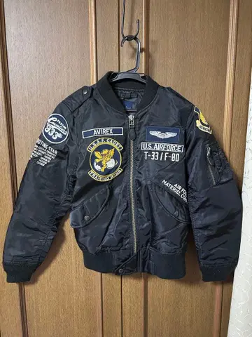 AVIREX MA-1 자켓 T-33/F-80 블랙 S