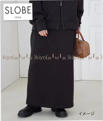 [새상품] 슬로브 이에나 종이상자 아이라인 스커트 M 블랙 2024AW