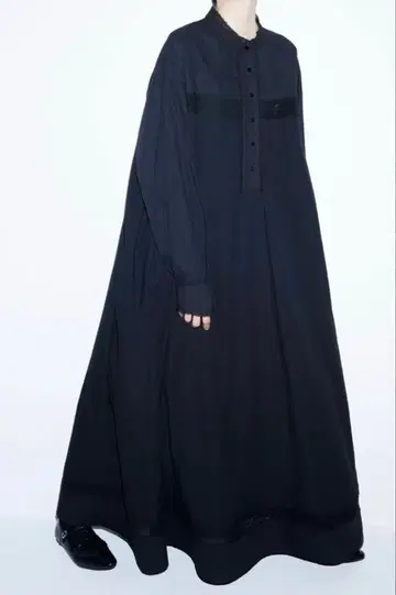 리브라큐 kanoco 앤티크 코튼 레이스 원피스 블랙 M