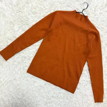 DISCOAT 고품질 하이넥 니트 풀오버 리브 니트 심플 ( F )