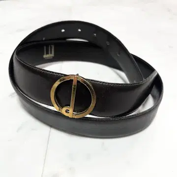 archive 던힐 골드 로고 벨트 브라운 천연 가죽