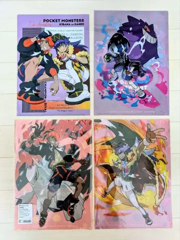 포켓몬스터 클리어 파일 4장 세트 키바나 단델 양파 검 방패