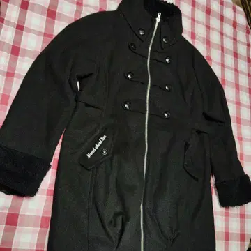 더블 브레스트 롱 코트 블랙