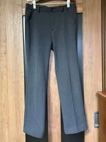 B3 그레이 속기모 슬랙스 따뜻한 팬츠 센터 프레스 빅 사이즈