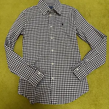 랄프 로렌 여성용 깅엄 체크 긴팔 셔츠 S 사이즈