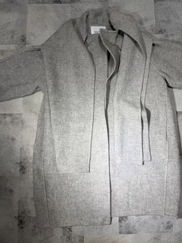 MILA OWEN 그레이 울 혼방 미디엄 코트