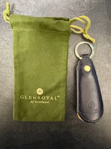 GLENROYAL 네이비 가죽 키링