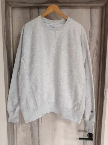 USA-L 새상품 챔피온 리버스 위브 트레이닝복 맨투맨 그레이