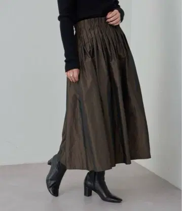 비어즐리 타프타 개더 스커트