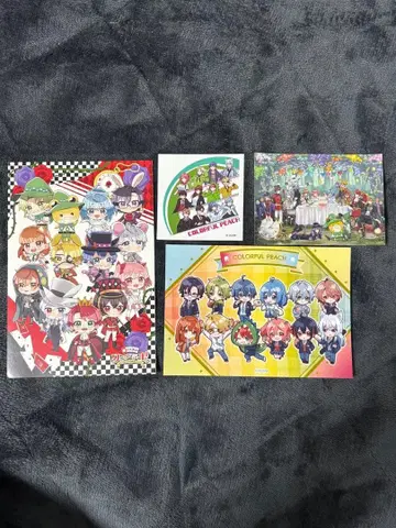 컬러풀 피치 묶음 판매 스티커 엽서 브로마이드 카라피치