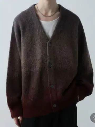 HARE 그라데모헤어 니트 가디건 새상품급 완판 색상