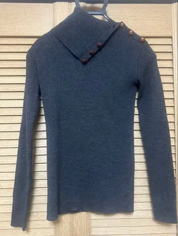 다크 그레이 니트 스웨터 긴팔 랄프 로렌