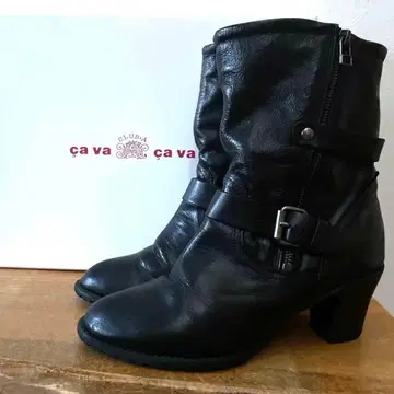 [ 새상품급 ] 일본제 cavacava 사바사바 천연 가죽 숏부츠