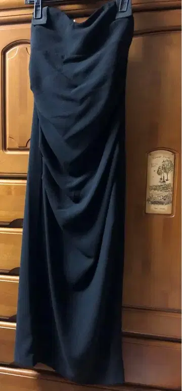 ZARA 블랙 드레이프 롱 원피스