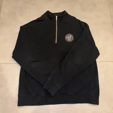HUF 하프 지퍼 플리스 블랙