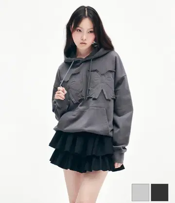 YOUHEE 리본 후드티