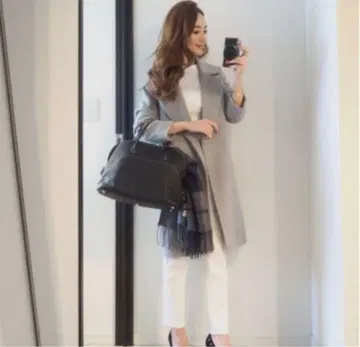 호시 레이나 착용 플라스테 체스터 코트 그레이 사이즈 S