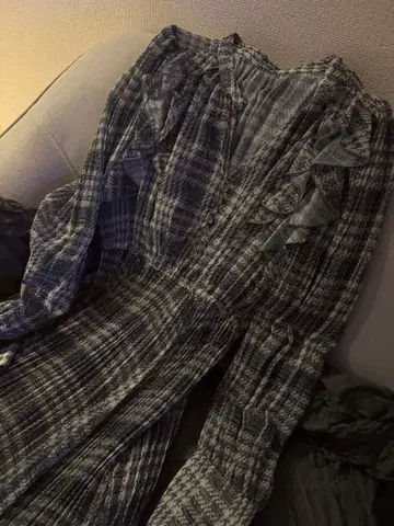 cocodeal 체크 프린트 플리츠 원피스