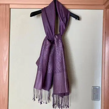 캐시미어 스톨 페이즐리 무늬 퍼플