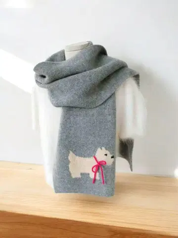 강아지 패턴 머플러