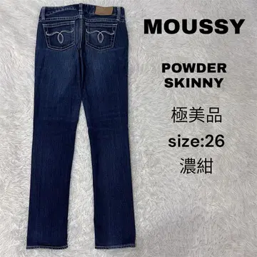 MOUSSY 마우지 파우더 스키니 26 다크 네이비 스트레치 컨디션 최상