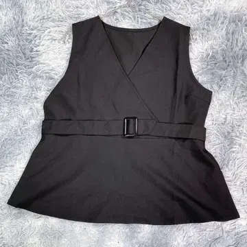 GRL [ M ] 카슈쿨 튜닉 블랙 얇은 소재 여성용 벨트 포함