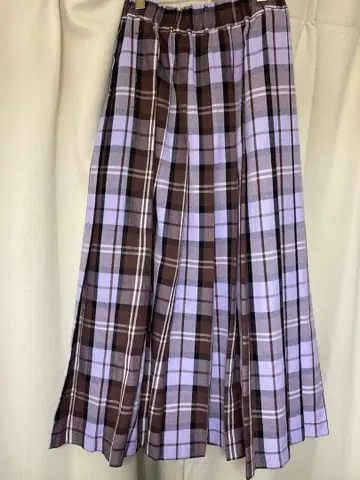 URBAN RESEARCH 체크 무늬 플리츠 스커트 프리 사이즈