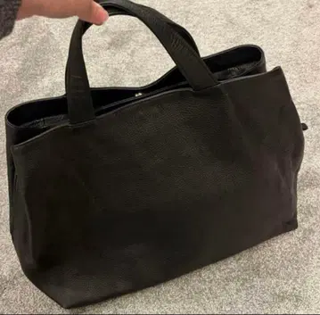 가죽 토트백 블랙